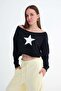 Kayık Collar Crop Sweatshirt S10702