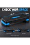 Adjustable Aerobic Step Platform, 10/15 cm Height, Textured Surface, 68 x 28 cm Home Workout Stepper with 2 Risers - 3