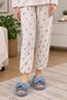 Bow Detailed Plush House Slippers Soft Insole Winter House Slippers Dowry Slippers Gift - 3