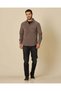 Men Brown Plain Corduroy Pocket Shirt - 2