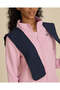 Senior Girls Pink Plain Zip-Up Sweatshirt with Scarf - 4