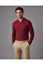 Men's shirt collar line patterned knitwear