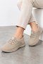 Cony Women's Laceless Knitwear Casual Sports Shoes - Beige - 3