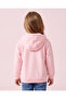 Girls Pink Zip Up Hooded Sweatshirt - 4