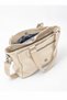 Women's Cream Large Volume Multi-Compartment Soft Leather Zippered Lined Adjustable Strap Shoulder and Crossbody Bag - 5