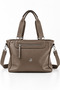 Women's Mink Large Volume Multi-Compartment Soft Leather Zippered Lined Adjustable Strap Shoulder and Crossbody Bag