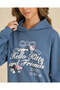 Senior Girls Blue Printed Hooded Sweatshirt - 4