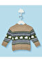 Infant Boys Brown Fair Isle Pullover - 4
