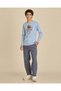 Senior Boys Blue Printed Long Sleeve Graphic T-Shirt - 5