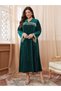 Rochie maxi, verde - 4XL - 3
