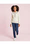 Senior Girls White Embellished Collared Pullover - 2