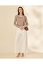 Women Grey Plain Contrast Round Neck T-Shirt - 2