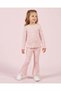 Girls Pink Floral Printed Rib T-Shirt - 2
