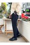 Italian Cut Single Pleated Fabric Trousers Navy Blue 267028 - 2