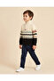 Boys Beige Crew Neck Printed Pullover - 2