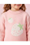 Girls Pink Knitted Pullover - 3