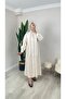 Melisa Linen Collar Detailed Long Dress