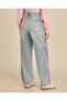 Senior Girls Light Wash Barrel Fit Jeans - 3