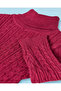 Infant Girls Burgundy Cable Knit Pullover - 2