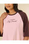 Women Pink And Brown Varsity T-Shirt - 4