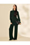 Women Green Balloon Sleeve Pullover - 5