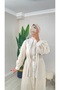 Melisa Linen Collar Detailed Long Dress - 5