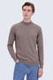 Anti-Pilling Wool Half Turtleneck Regular Fit Mink Sweater - 2
