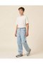 Senior Boys Blue Pull-On Wide-Leg Jeans - 4