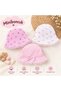 Baby Combed Cotton Beanie Hat Set of 3 – Floral Heart Bow - 2