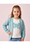 Girls Teal Lurex Cardigan And T-Shirt Set (2 Piece)