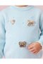 Girls Blue Embellished Pullover - 3