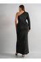 Rochie maxi, neagră - 3XL - 2