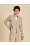 Senior Boys Beige Full Zip Polar Fleece Jacket