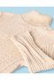Infant Girls Beige Cable Knit Pullover - 2