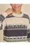 Senior Boys Grey Striped Crew Neck Pullover - 4