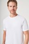 White Crew Neck Short Sleeve Knitted Slim Fit Flexible Basic T-Shirt 1011260184 - 4