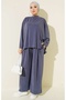 Women's Pique Fabric Loose Trousers Detailed Suit -0950
