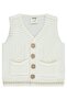 Braided Pocketed Vest for 3-18 Months - Ecru
