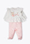 Velvet Pants with Booties 2-Piece Set (Happy Bunny) Pink