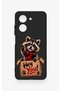 Redmi A5 Compatible Cute Raccoon Patterned Silicone Case - 2