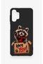 Samsung A32 Compatible Cute Raccoon Patterned Silicone Case - 3