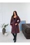 Black Oversized Wide Cut Belted Faux Leather Trench Coat - 3