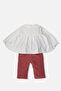 Velvet Pants 2-Piece Set (Shining Girl) Dried Rose - 2