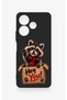Redmi 13 4g Compatible Cute Raccoon Pattern Silicone Case - 3