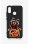 Huawei P20 Lite Compatible Cute Raccoon Pattern Silicone Case - 2