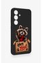 Samsung S24 Compatible Cute Raccoon Patterned Silicone Case - 3
