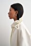 Wide Collar Bomber Jacket Ecru - 5