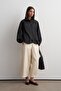 Wide Collar Bomber Jacket Black - 3