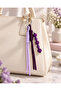 Purple Bead Detailed Bag Charm