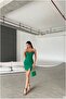 Strapless Slit Evening Dress Mini